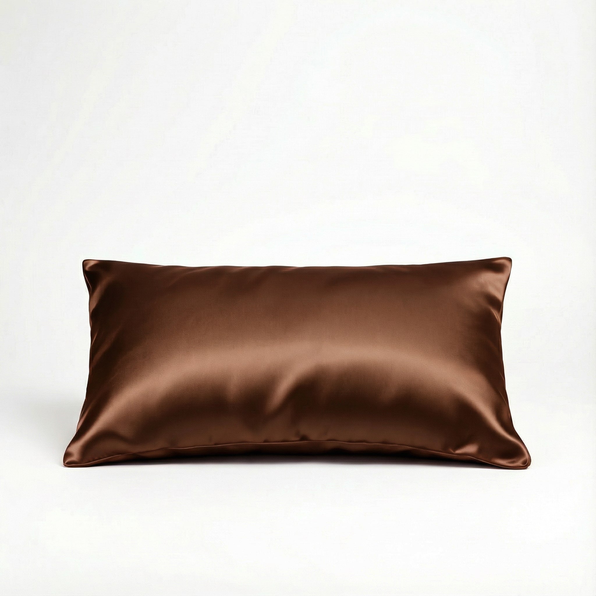 Paire Taie d'oreiller en soie de murier — Marron