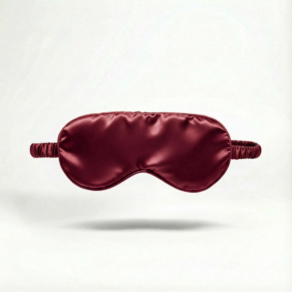 Masque de nuit en soie de murier — Burgendy