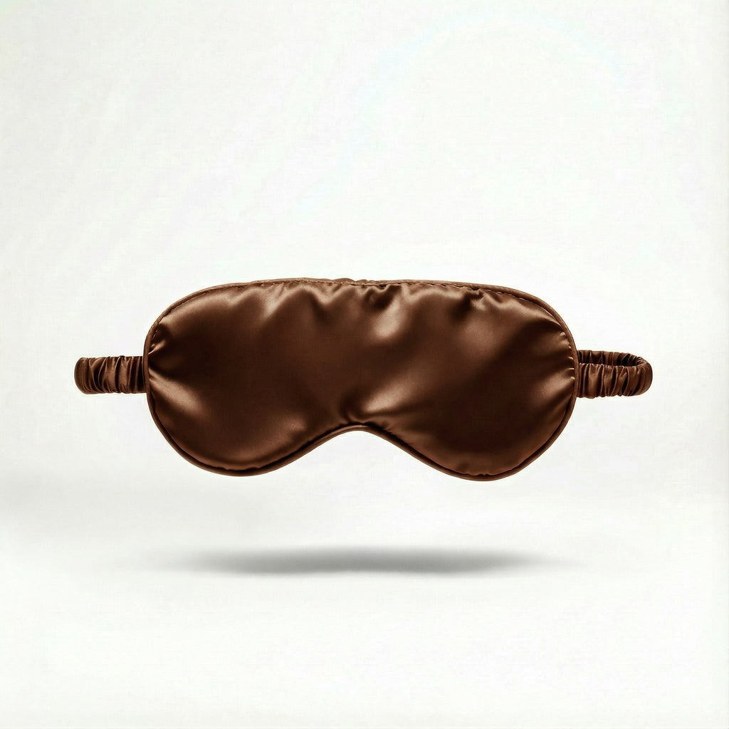 Masque de nuit en soie de murier — Marron