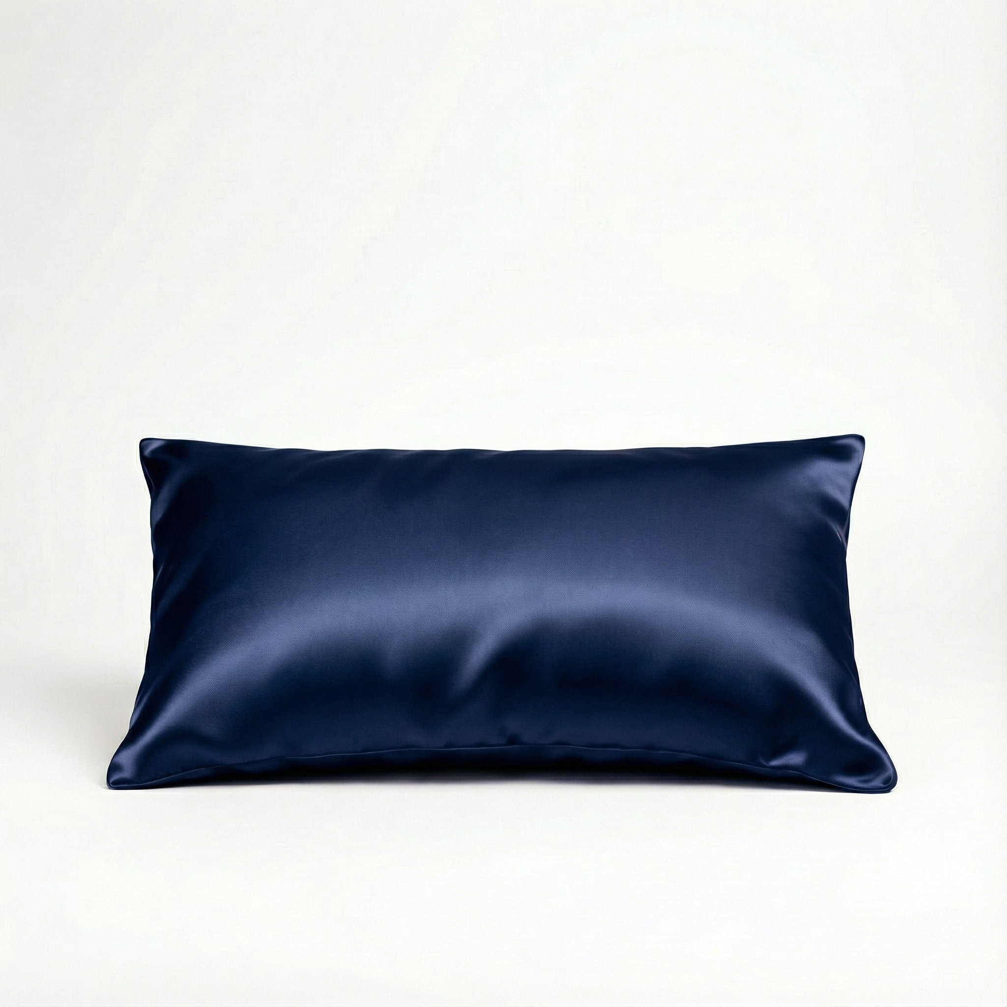 Paire Taie d'oreiller en soie de murier — Bleu marine