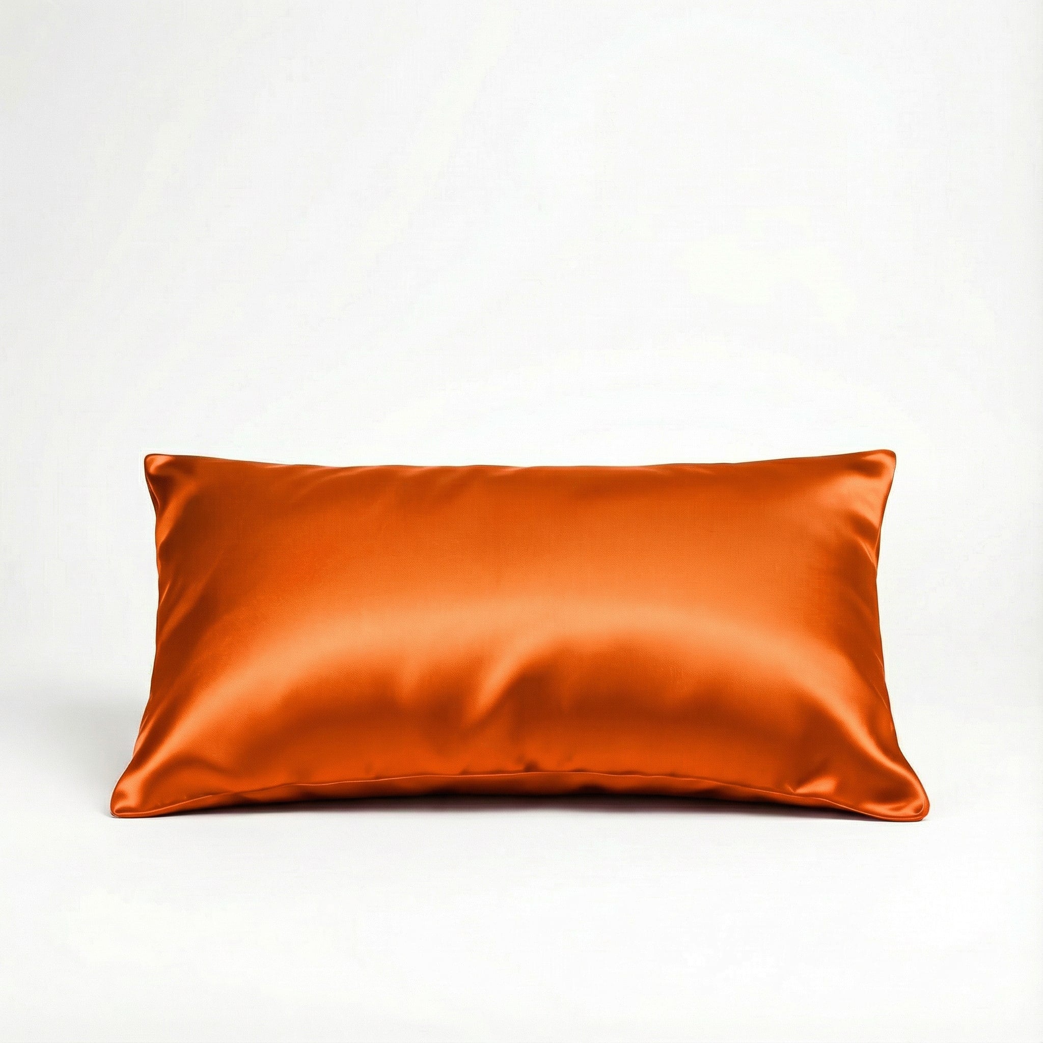 Paire Taie d'oreiller en soie de murier — Orange