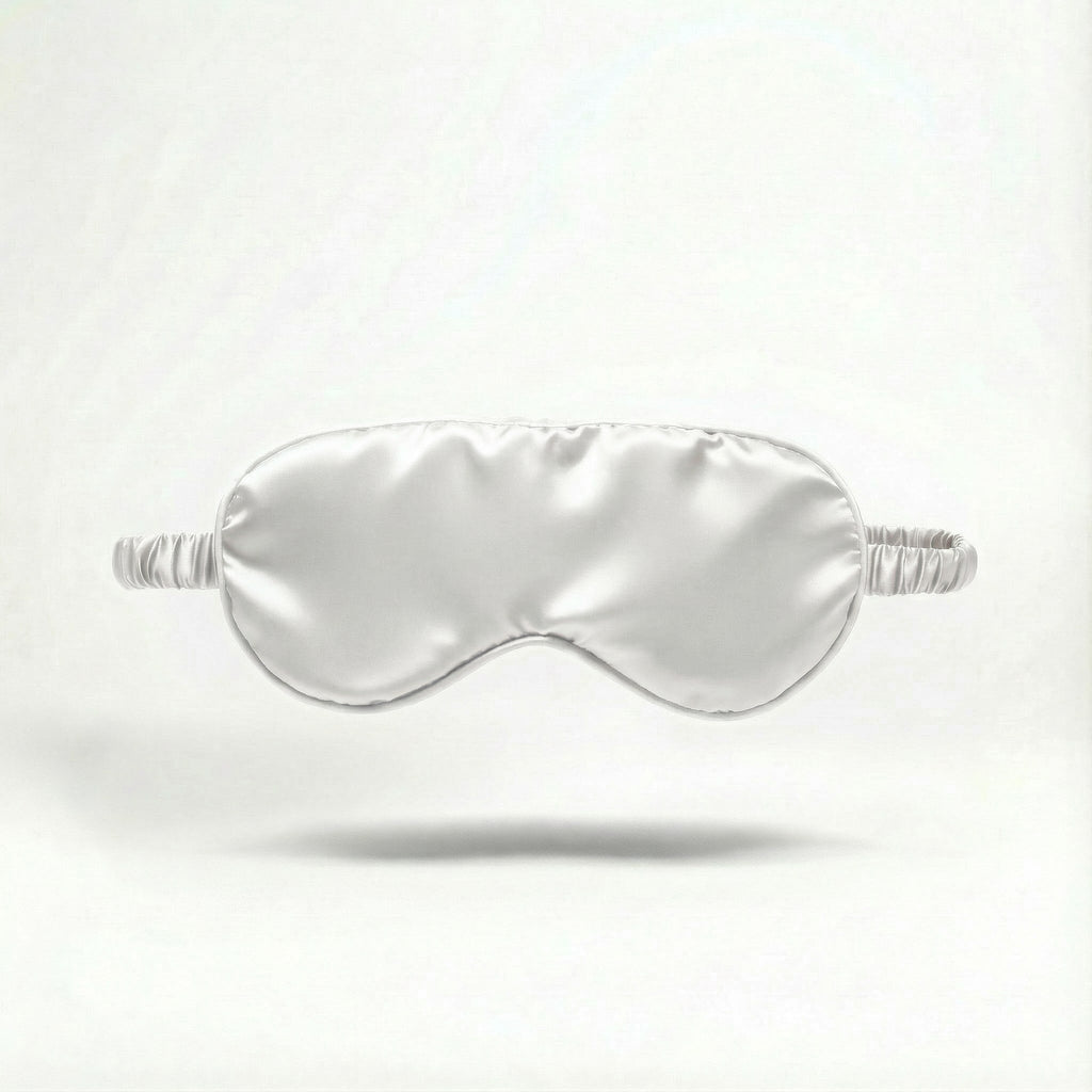 Masque de nuit en soie de murier — Blanc