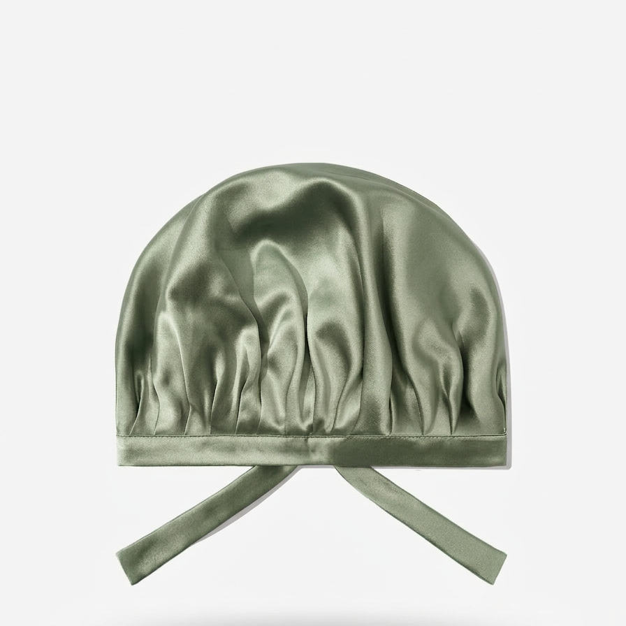Bonnet en soie de murier — Vert Sauge