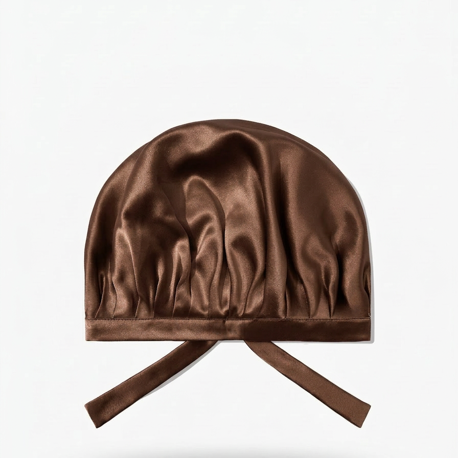 Bonnet en soie de murier — Chocolat