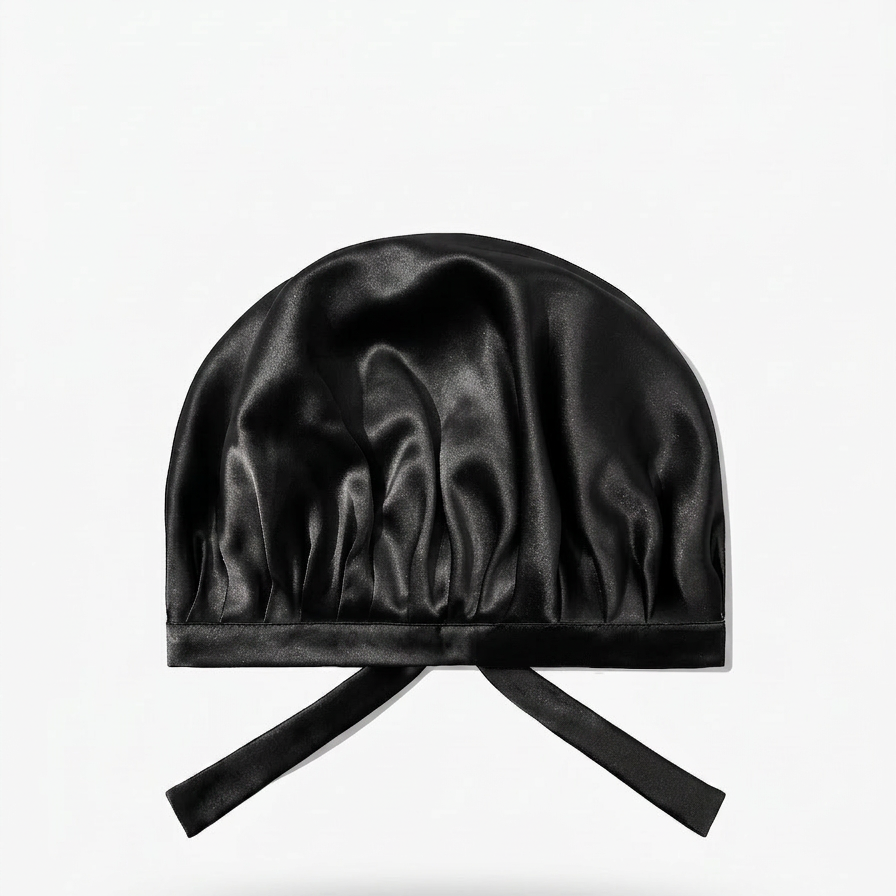 Bonnet en soie de murier — Noir Intense