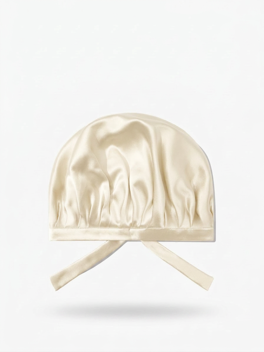 Bonnet en soie de murier — Ivoire