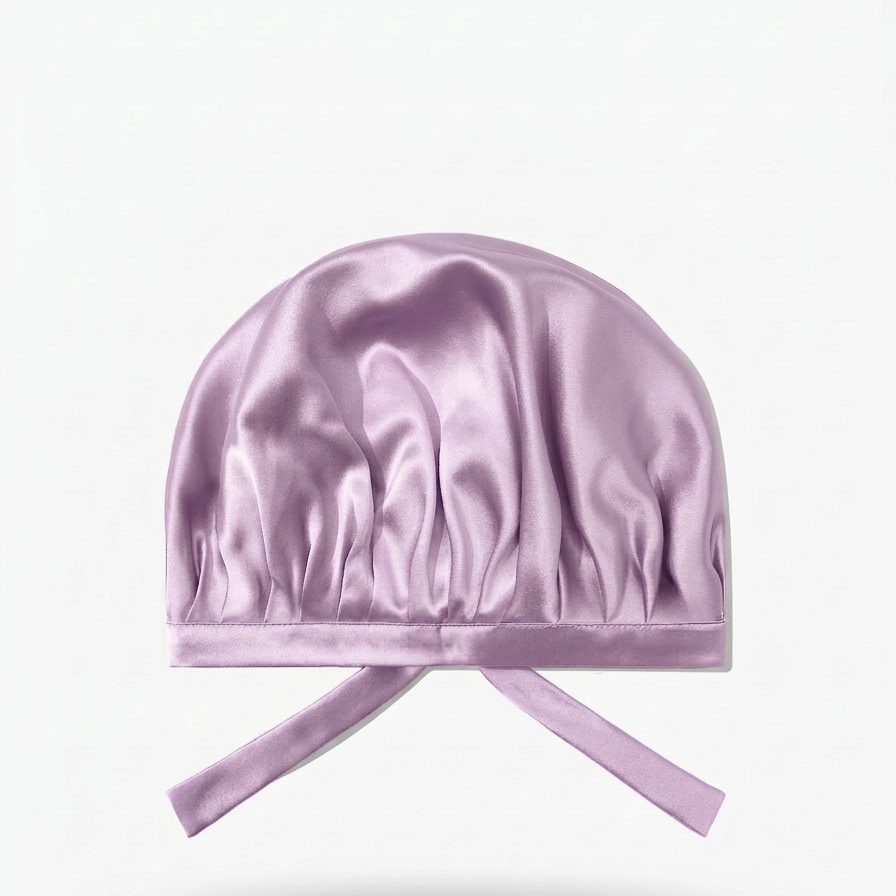 Bonnet en soie de murier — Lavande