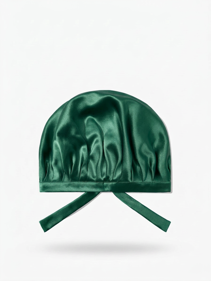 Bonnet en soie de murier — Vert Émeraude